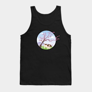 German Shorthaired Pointer Puppy with Spring Blossom Tree Tank Top